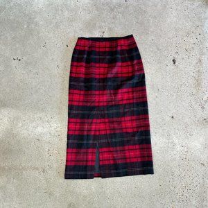 Vintage plaid maxi skirt